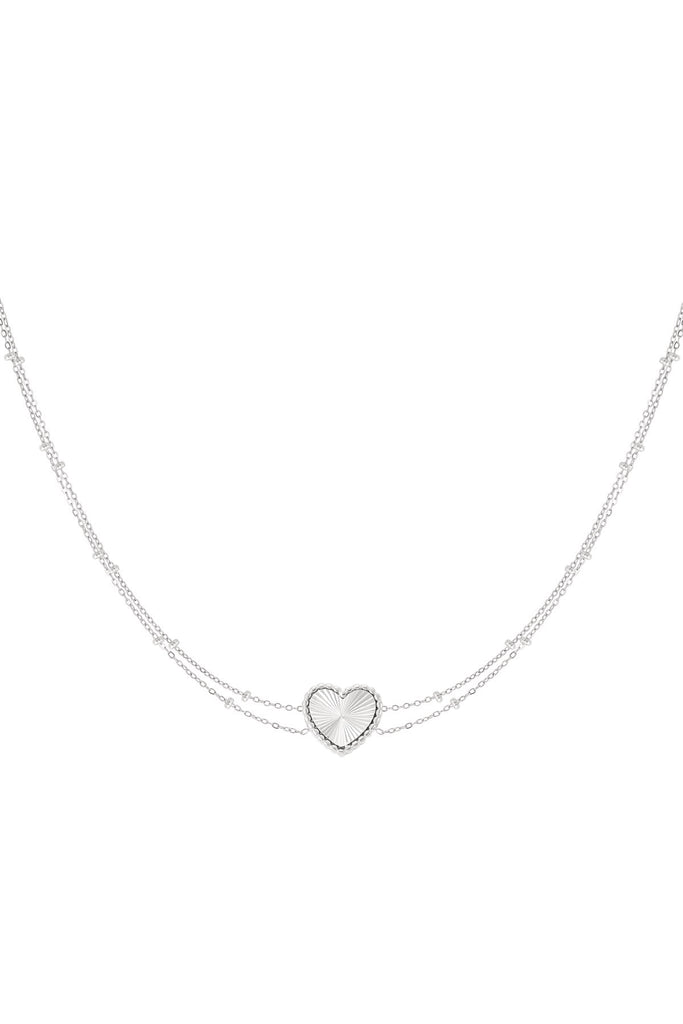 Necklace heart dots