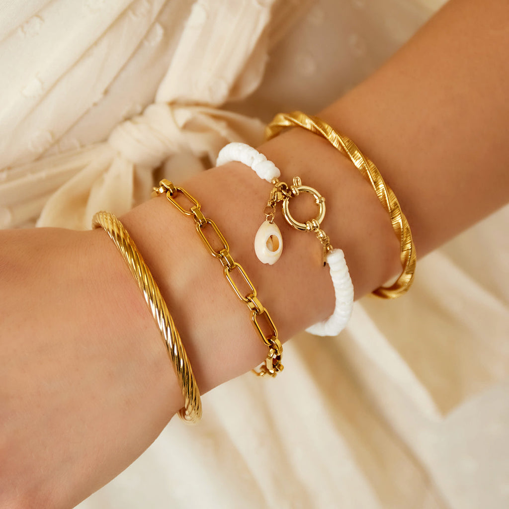 Chunk chain bracelet plain