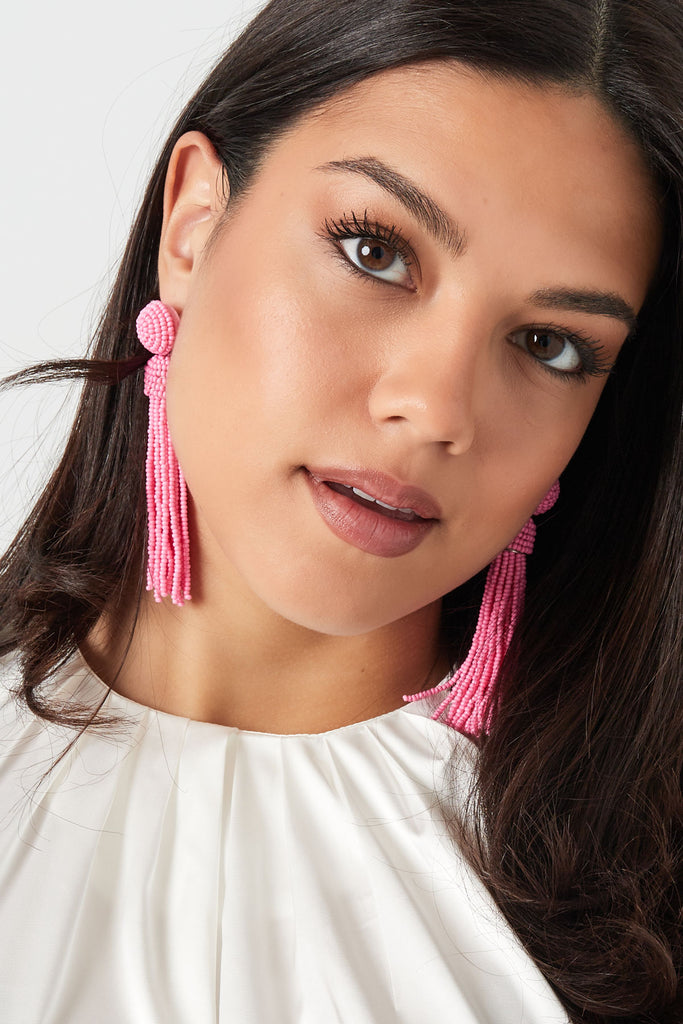 Beaded earrings long