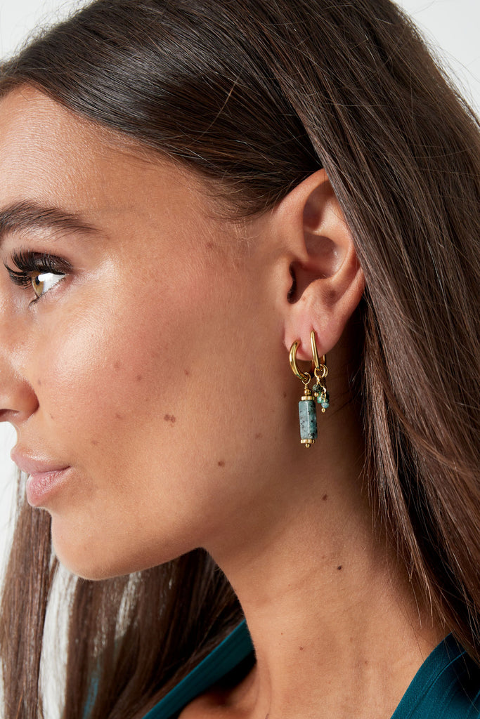 Rectangle earrings colourful
