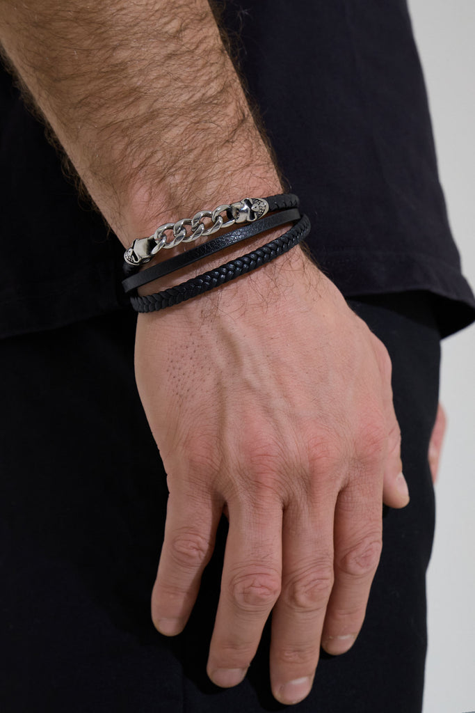 Bracelet braided with links | MEN