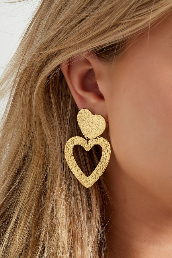 Double heart earrings pattern