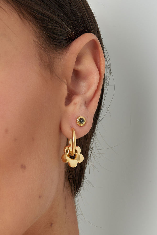 Hoop earrings basic flower