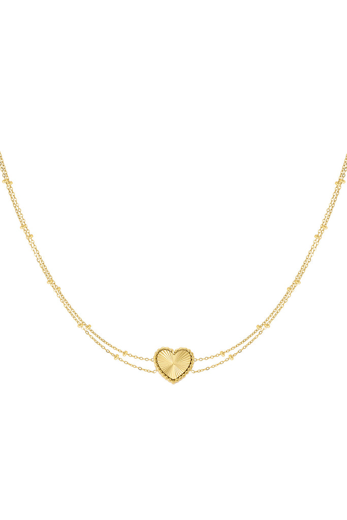 Necklace heart dots