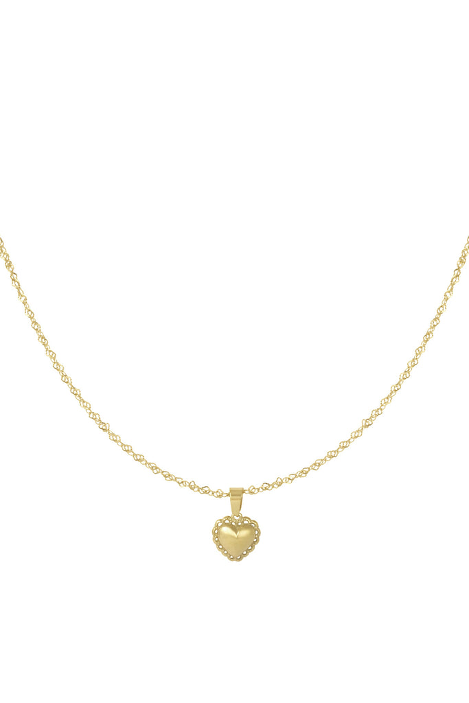 Twisted necklace with heart