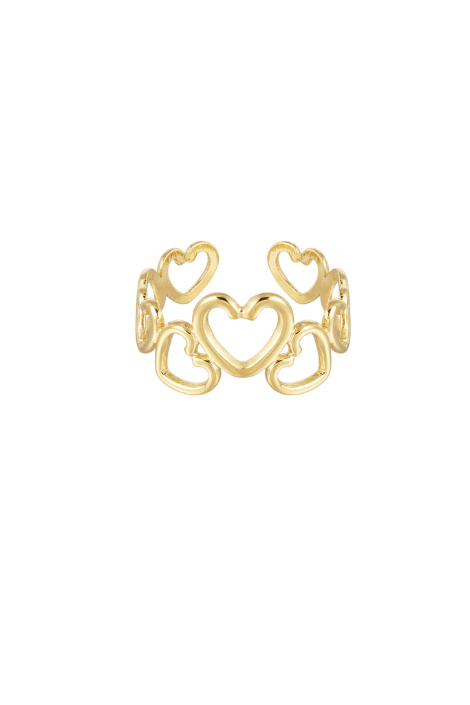 Ring lined hearts shapes