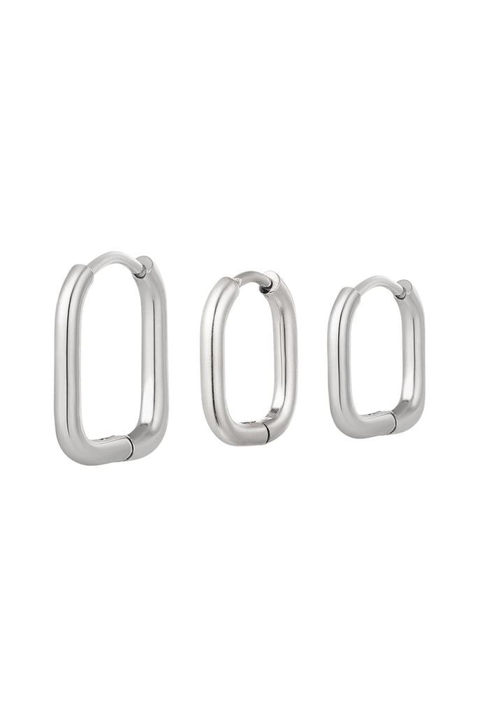 Earrings set rectangle