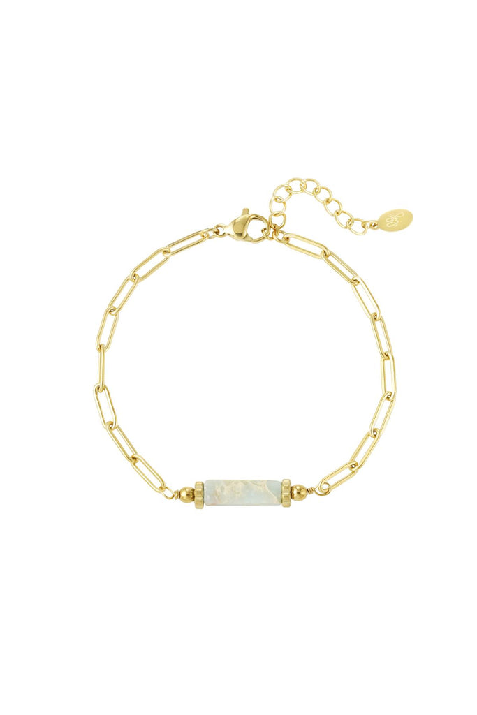 Chain bracelet stone