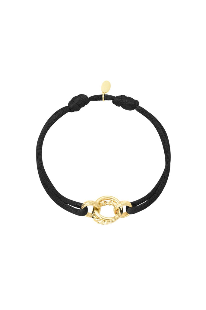 Satin bracelet linked circles