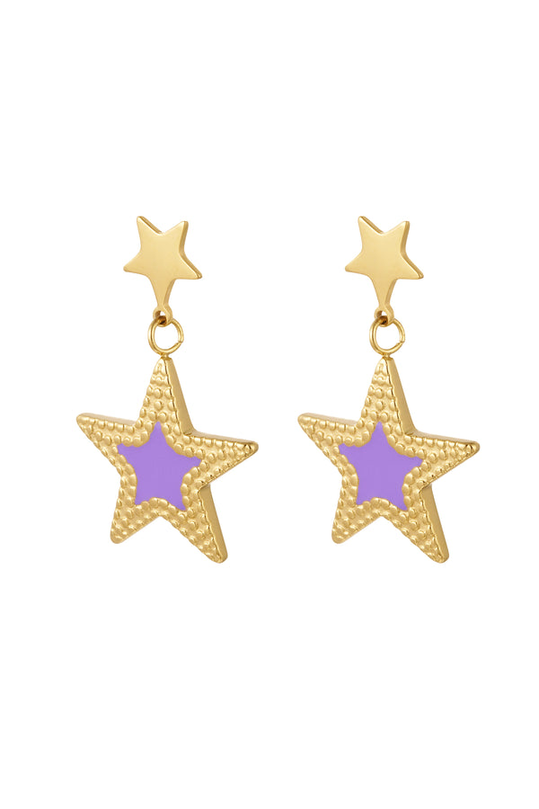 Earrings colour stars