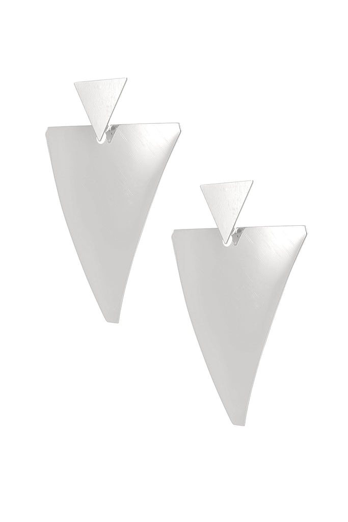 Earrings double triangle