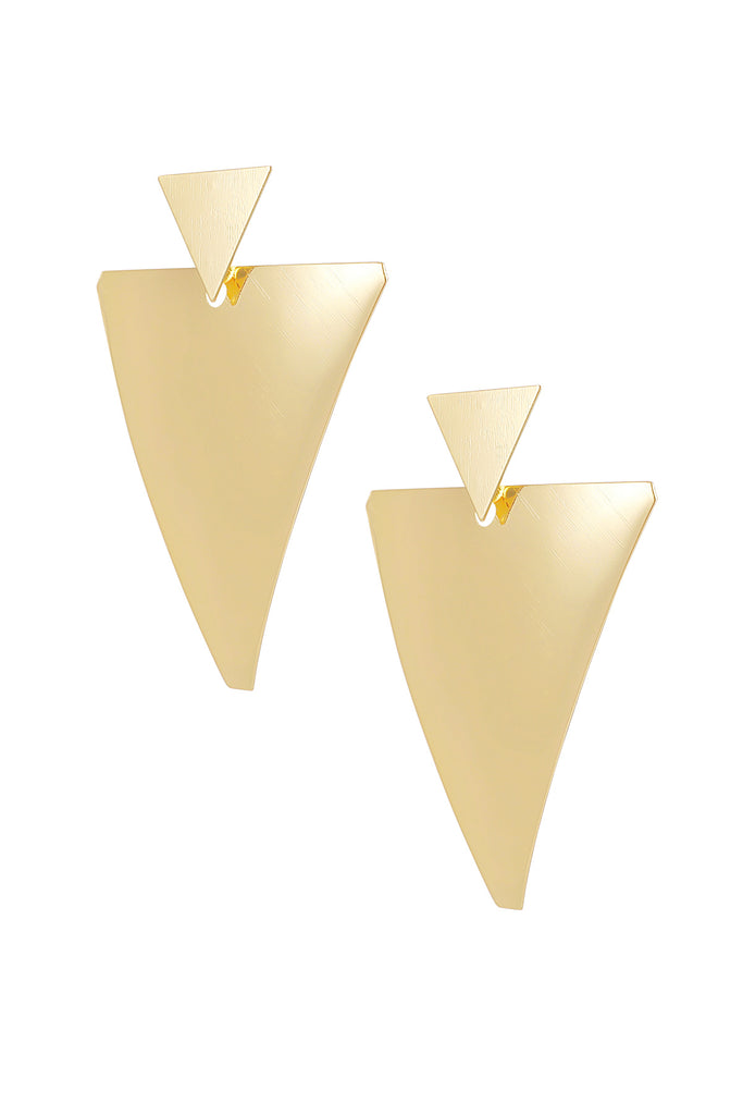 Earrings double triangle