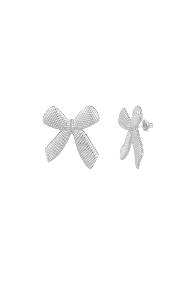 Stud earrings bow print