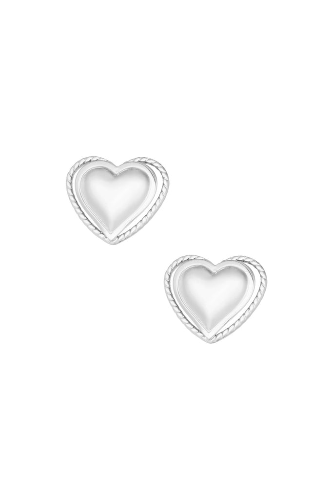 Stud big heart earrings