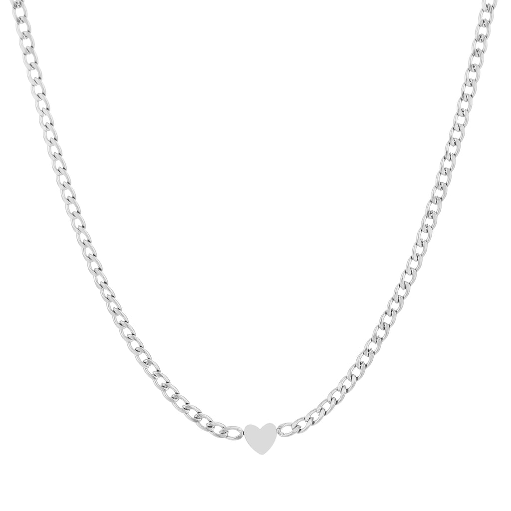 Chain necklace heart