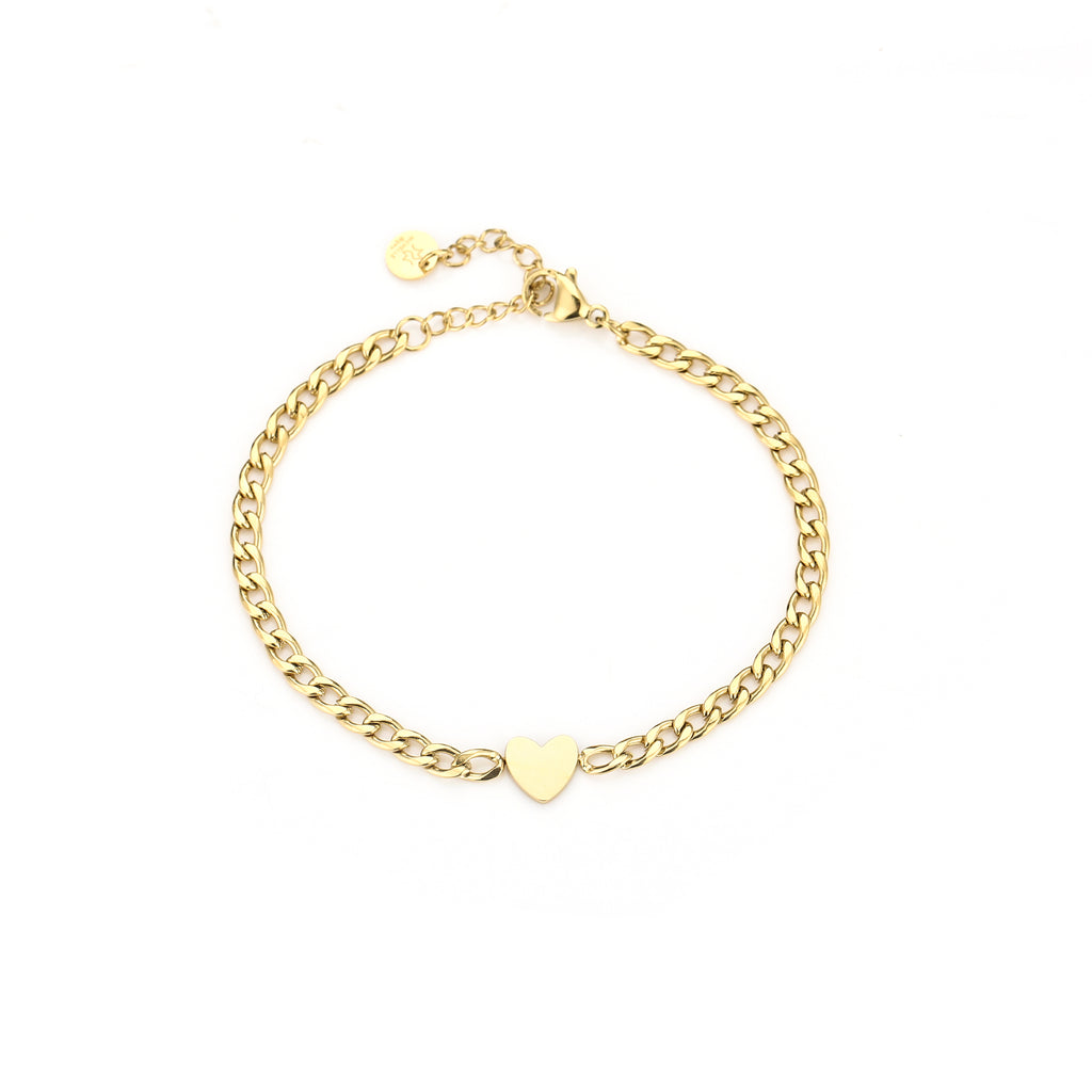 Chain bracelet heart