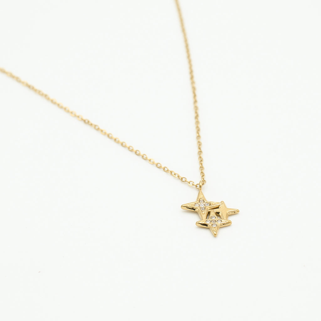 Necklace three stars shine