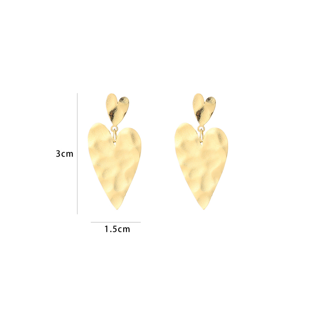 Earrings double hearts