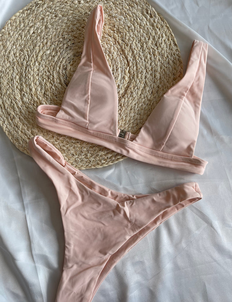 Bikini plain nude pink