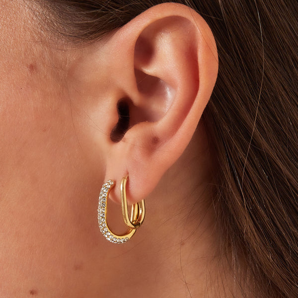 Rectangle earrings large