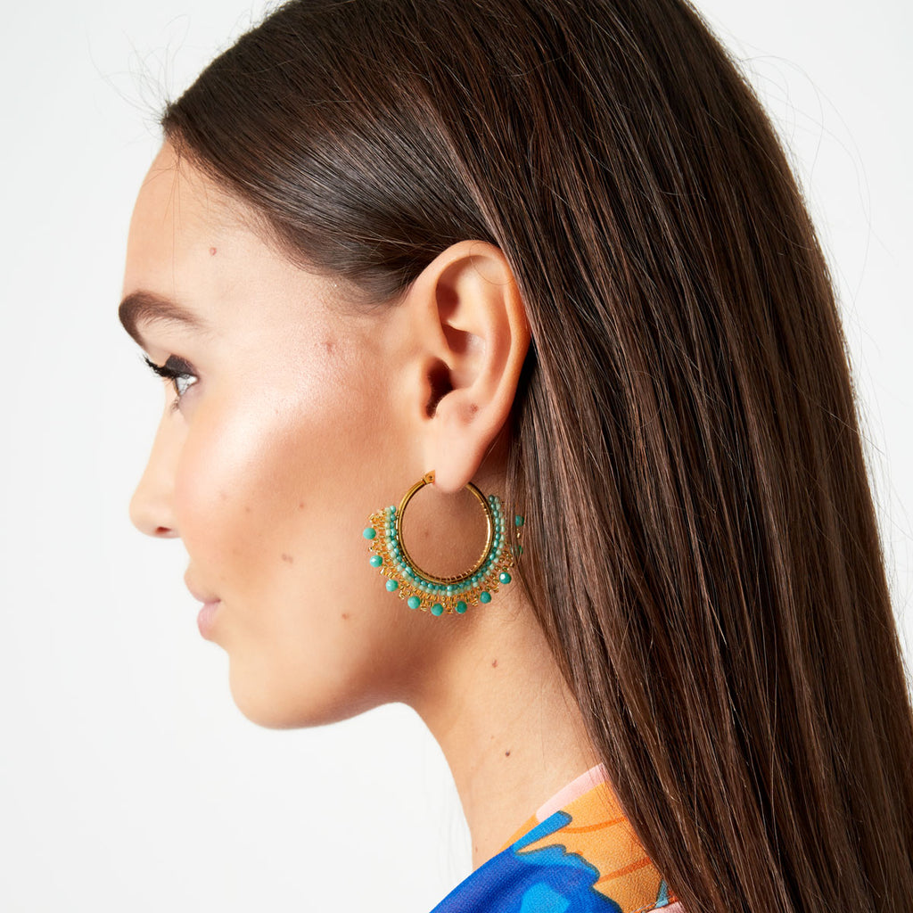 Colourful beads earrings