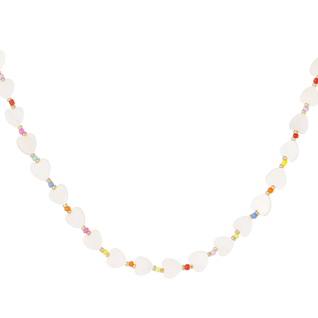 Pearly hearts necklace colour