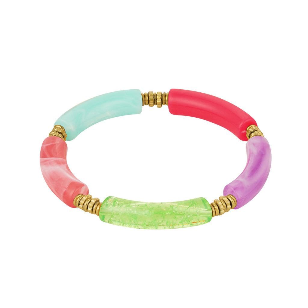 Tube bracelet multi colour