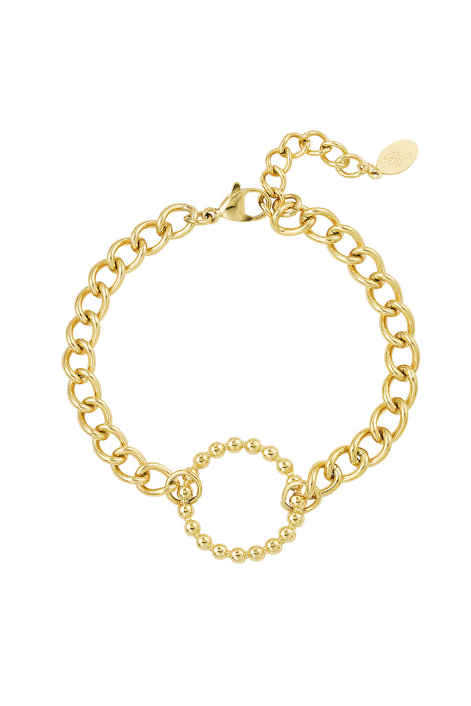 Chain bracelet dotted circle
