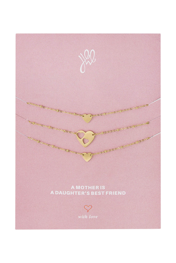 Bracelets set of 3 | Hearts