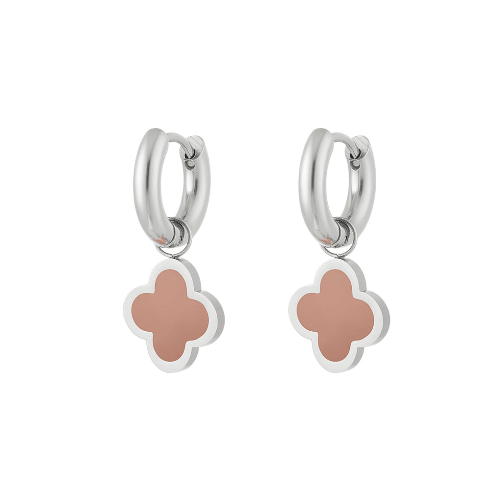 Earrings clover simple colour