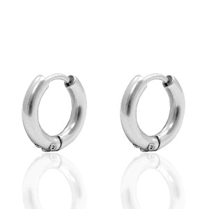 Basic hoops thick silver 12mm