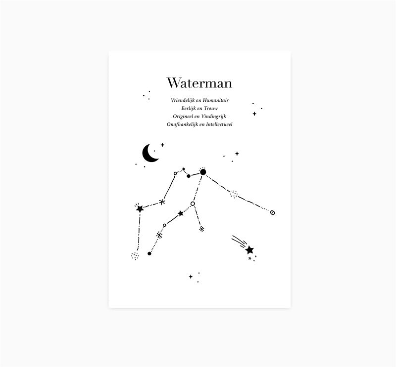 Kaart sterrenbeeld Waterman