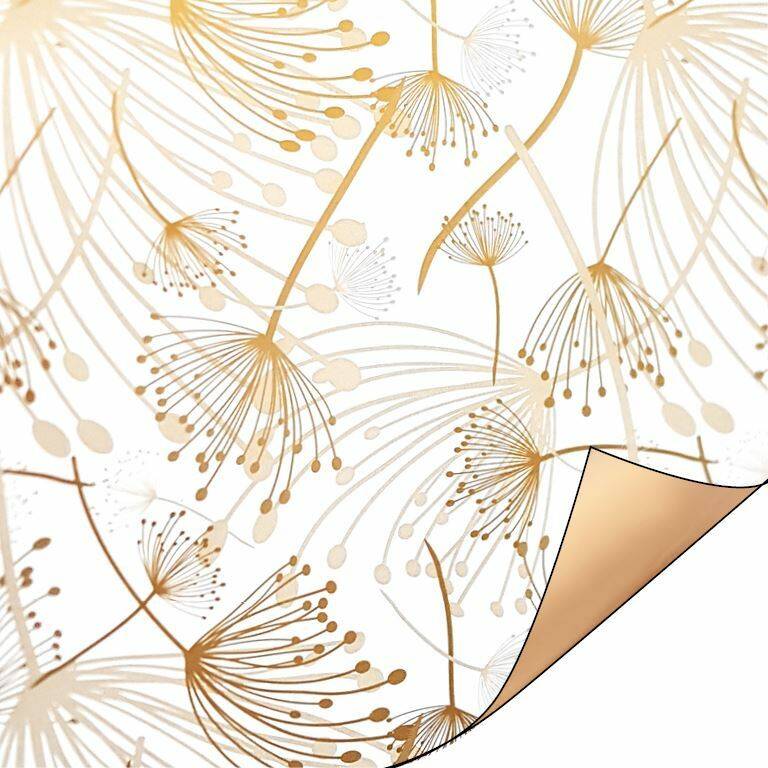 Gift wrapping paper hogweed gold