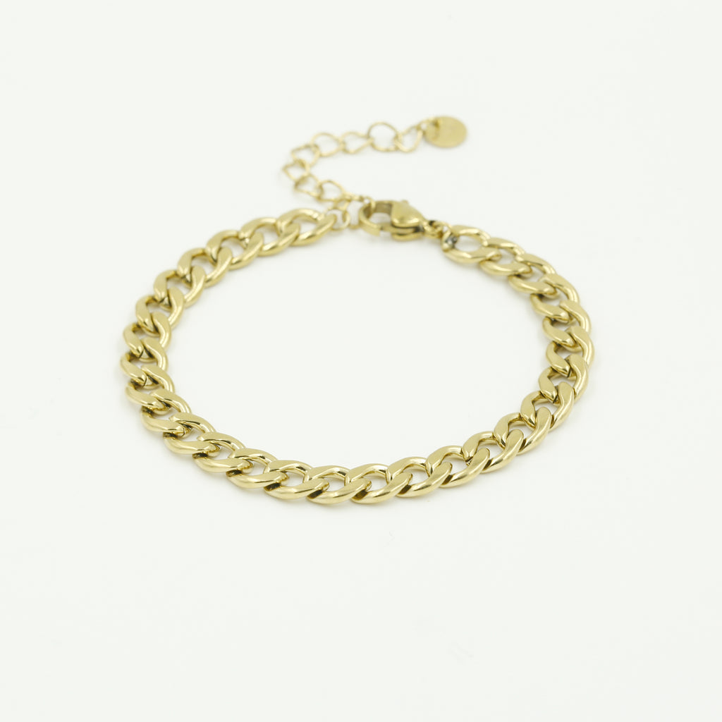 Flat chain bracelet