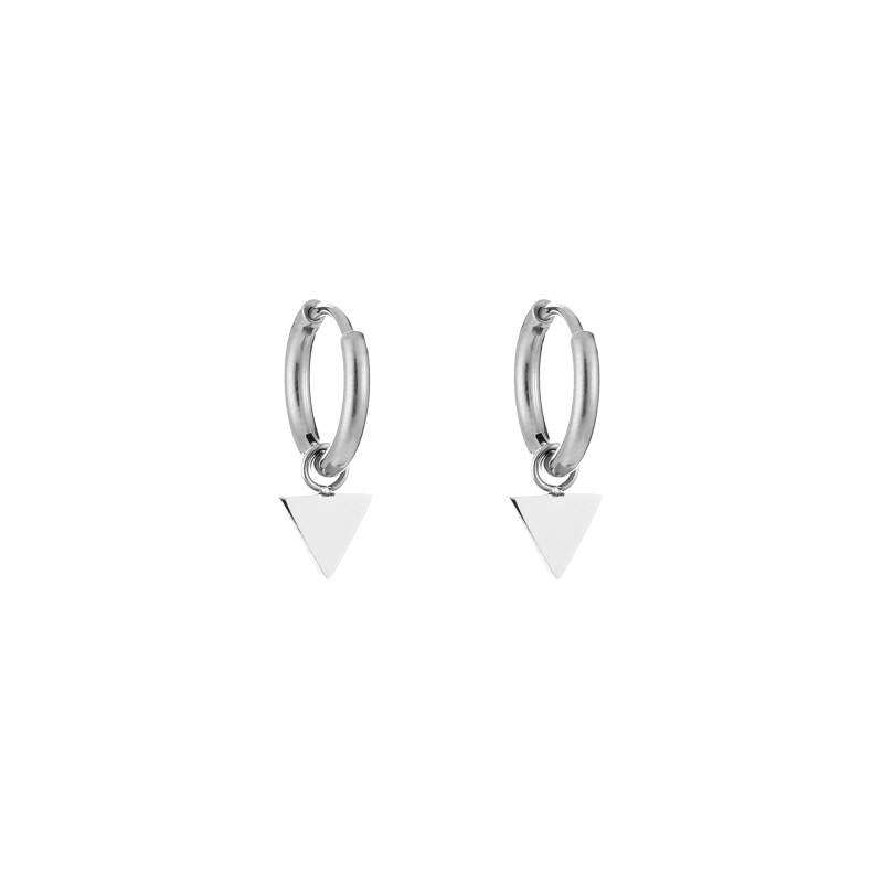 Plain triangle earrings