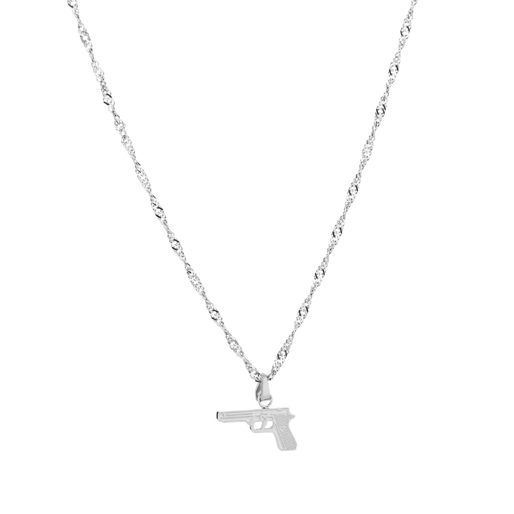 Necklace twisted gun