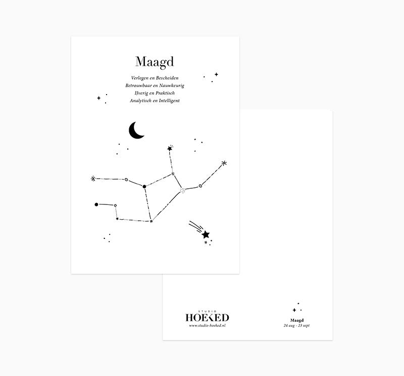 Kaart sterrenbeeld Maagd