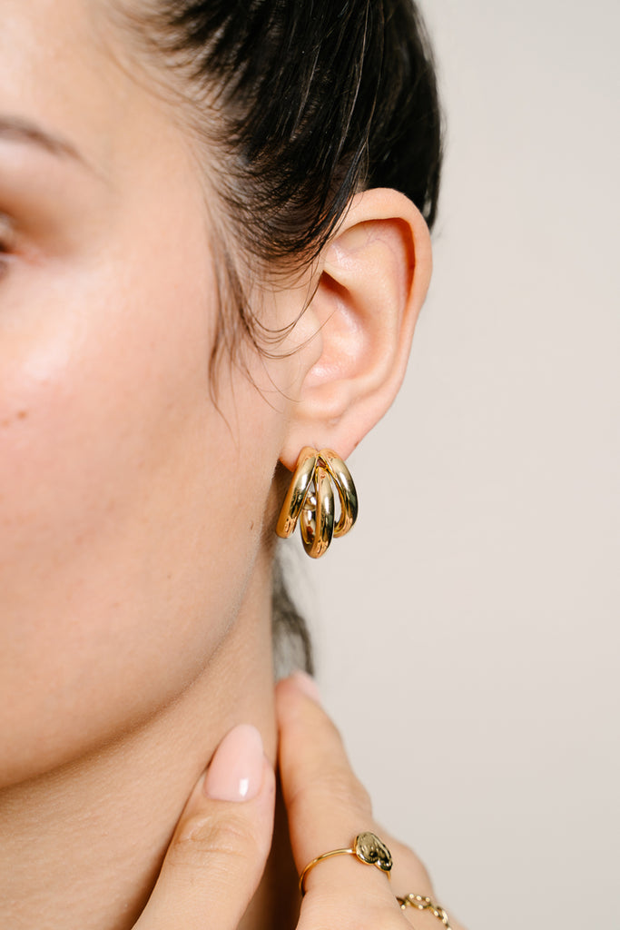 Triple earrings medium