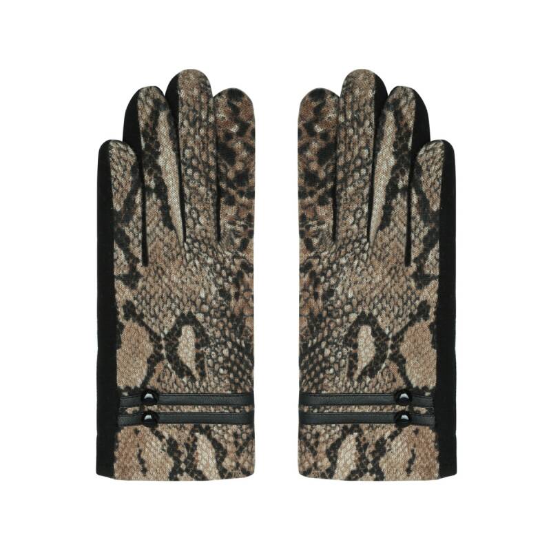 Gloves snake brown