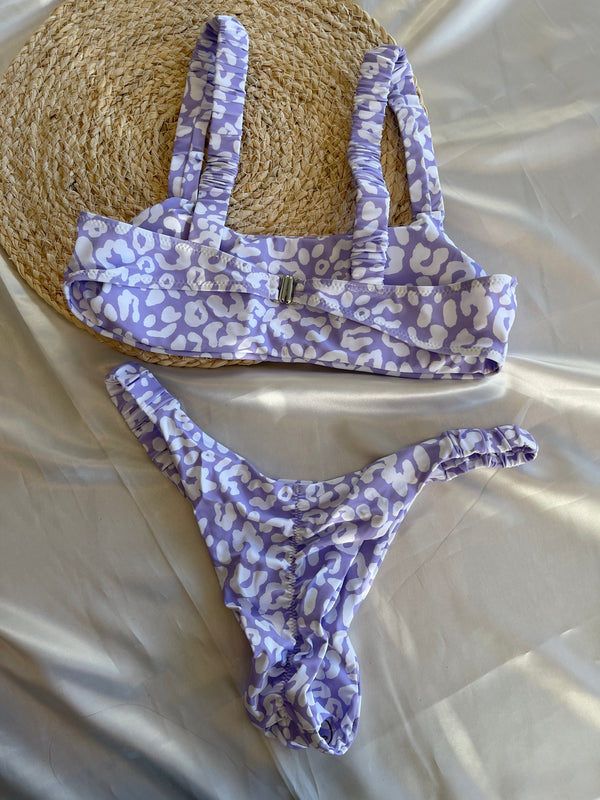 Bikini panterprint lila